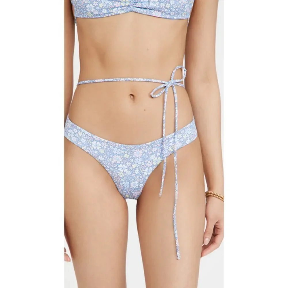💕FRANKIES BIKINIS💕 Foxy Cheeky Bikini Bottom ~ Springtime Floral Print XL NWT
